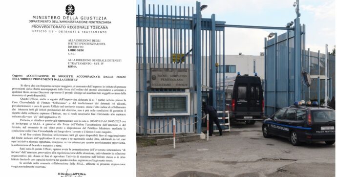 “Per i nuovi arrestati usate i materassi a terra”. Il Provveditorato Toscana ordina di violare la legge
