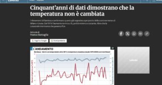 Copertina di Su La Verità un piccolo capolavoro di disinformazione: ‘il clima non è cambiato’ ma si dimostra l’opposto
