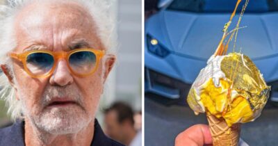 Copertina di “Comprare un cono gelato a 95 euro è da cretini”, “Costa così perché usiamo zafferano puro e abbiamo una lista d’attesa”: il botta e risposta tra Flavio Briatore e Vincenzo Paparella