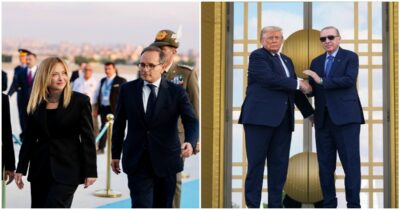 Copertina di Trump ad Ankara: "Meloni mi piace, ma non c’è stata sull’Iran”. La premier al tavolo con il presidente Usa ed Erdogan