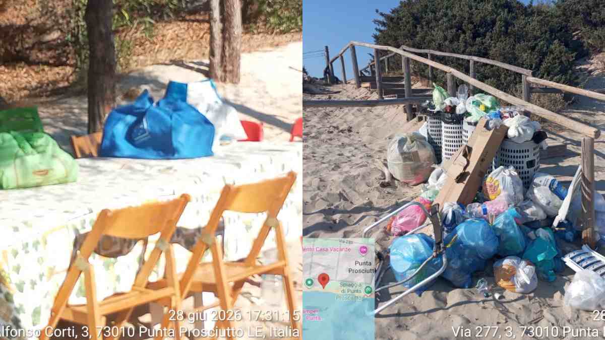 Sedie, tovaglia e pranzo della domenica sulle dune della riserva, ma è vietato: scattano le sanzioni a Porto Cesareo