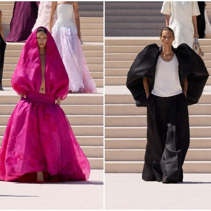 Balenciaga, il debutto couture di Pierpaolo Piccioli: sotto il sole di Parigi nasce una nuova idea di alta moda