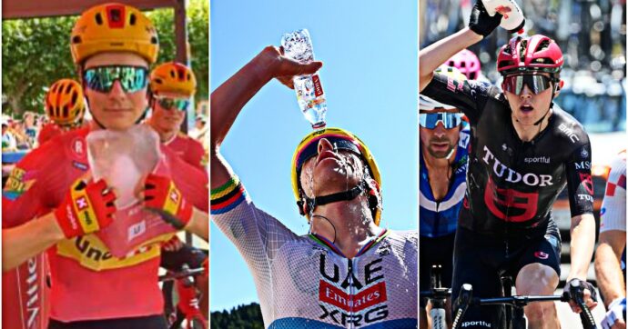 Tour de France, polemica durissima per il caldo estremo. I corridori allo stremo: finite le scorte di ghiaccio. Trentin: “Il cambiamento climatico è qui”