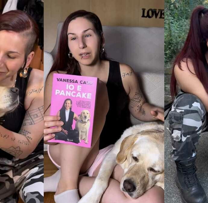 “Sono diventata cieca a 20 anni a causa dell’artrite reumatoide. Ero spaventata e soffrivo di attacchi di panico, poi è arrivata Pancake e mi ha restituito il coraggio di essere libera”: la storia di Vanessa Casu