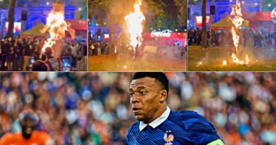 Copertina di Assurdo in Paraguay: manichino di Mbappé impiccato e bruciato in piazza. La campagna razzista della senatrice Amarilla
