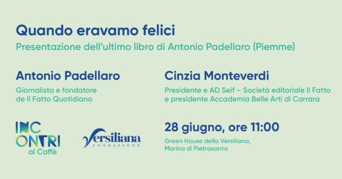 Oggi alle 18.30 alla Versiliana parlano Padellaro e Monteverdi