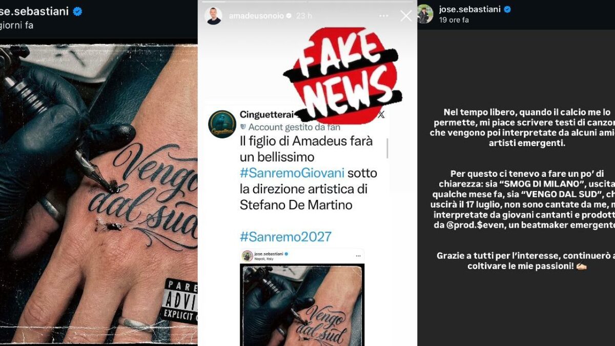 “Sanremo Giovani e De Martino ti aspettano”: il figlio di Amadeus José Sebastiani annuncia un singolo, il web si scatena ma lui smentisce. E interviene anche il conduttore