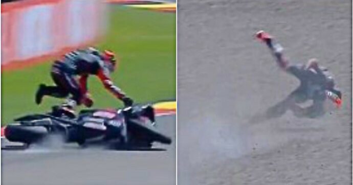 MotoGp, non c’è pace per Bezzecchi: cade anche in Germania, frattura scomposta alla clavicola. Torna in Italia per operarsi