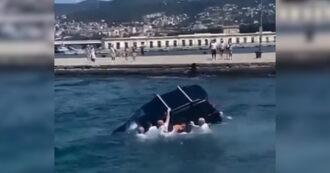 Precipita in acqua con l'automobile, i militari dell'Accademia si tuffano per salvarlo