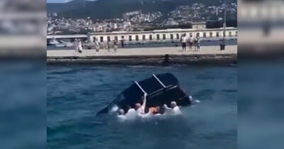 Copertina di Uomo precipita in acqua con l’automobile, i militari dell’Accademia di Modena in visita a Trieste si tuffano per salvarlo – Video