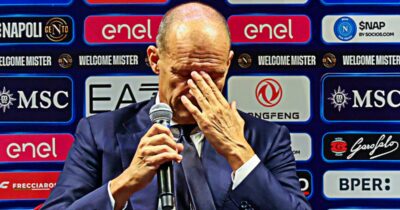Copertina di Allegri si commuove ricordando una telefonata di De Laurentiis: “Quella sera mia madre non stava bene”