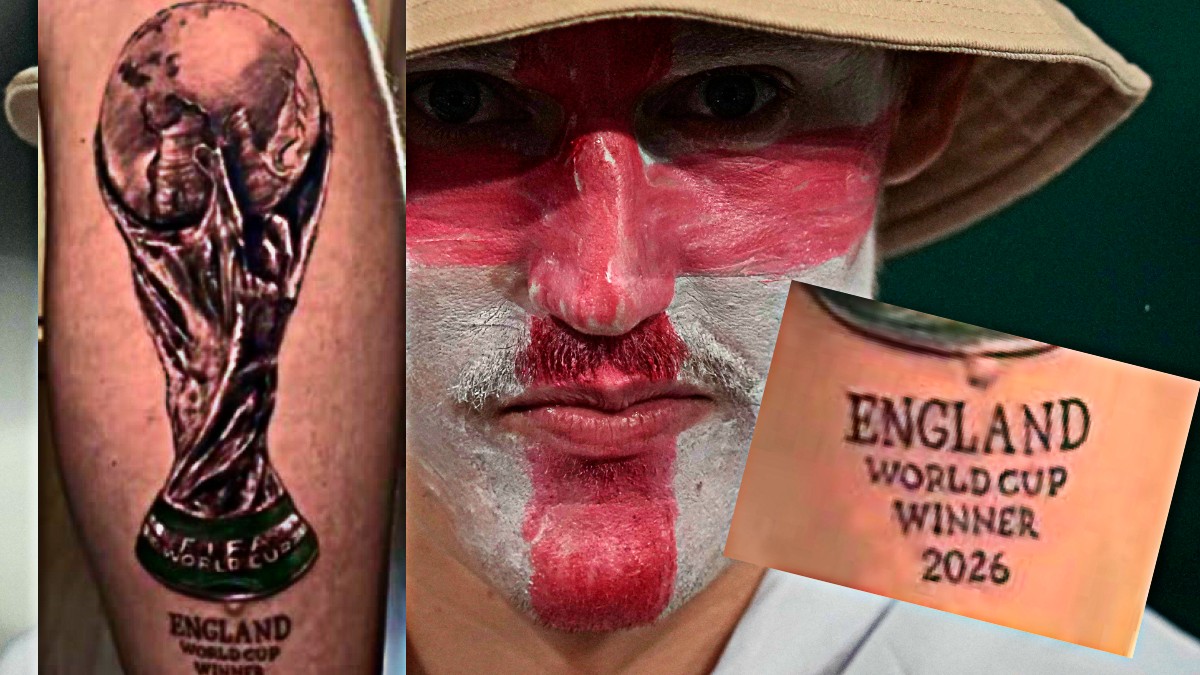 il tatuaggio del tifoso prima della semifinale inghilterra campione del mondo 2026 da Ilfattoquotidiano.it il tatuaggio del tifoso prima della semifinale inghilterra campione del mondo 2026