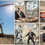 Copertina di Il sindaco che usa i fumetti per criticare il colosso dell’eolico: “Hanno scavato sui terreni comunali senza autorizzazione”