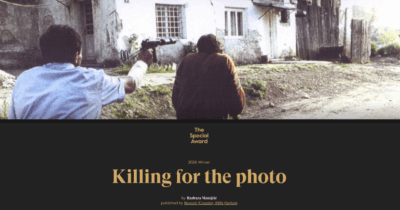 Copertina di “Fu un omicidio organizzato e i fotografi lo sapevano”: la Federazione dei giornalisti chiede il ritiro del World Press Photo 1993 a Bojan Stojanović