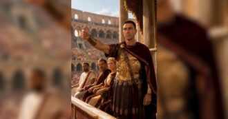 Copertina di Vannacci in versione imperatore “condanna a morte” Conte e Schlein nel video fatto con l’IA. La reazione: “Incita alla violenza, Meloni che dice?”