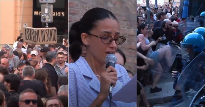 Copertina di Bologna, in migliaia al presidio per Fakir voluto dal sindaco Pd. Salvini: "La sinistra alimenta l'odio". Scontri al corteo: la polizia usa idranti e lacrimogeni