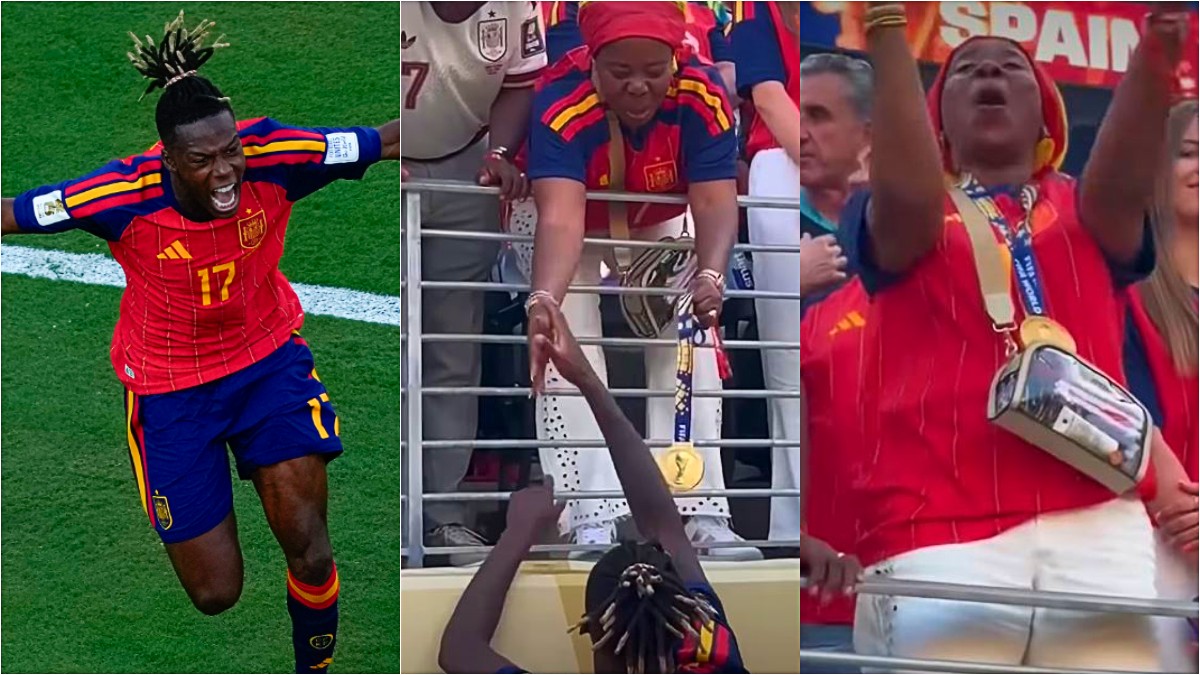 nico williams attraversa il campo per mettere la medaglia d8217oro al collo della madre attravers242 il sahara incinta da Ilfattoquotidiano.it nico williams attraversa il campo per mettere la medaglia d8217oro al collo della madre attravers242 il sahara incinta