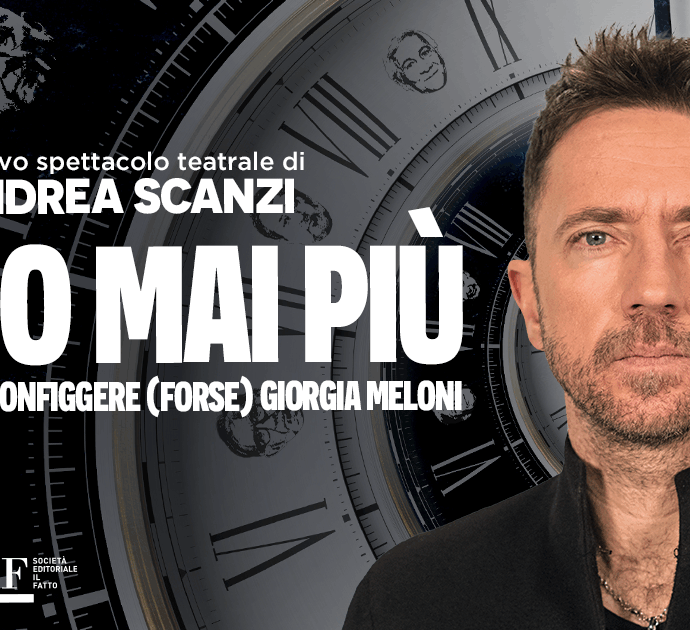 Andrea Scanzi a teatro con il suo nuovo spettacolo “Ora o mai più”