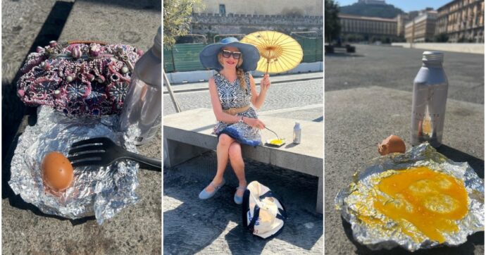 Ho fritto un uovo in piazza Municipio a Napoli, con 39 gradi percepiti: l’ho chiamato Manfredi