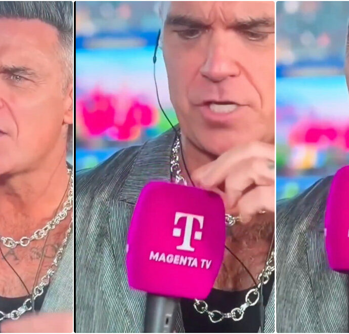 “La gente è preoccupata per me, ma va tutto bene, non è cocaina”: il “caso” della caramella di Robbie Williams alla finale dei Mondiali