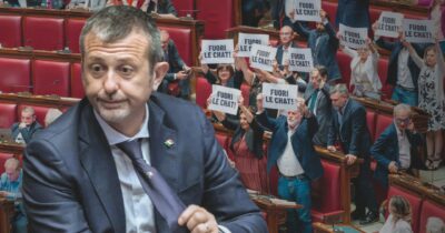 Copertina di Destra, regalo ai clan: salva Delmastro e così frena i pm sui Senese
