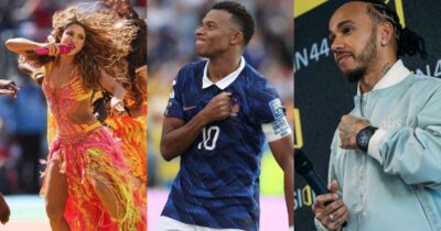 Copertina di “Abbiamo fatto una chat a tre e io gli ho parlato”: Shakira svela il retroscena con Hamilton e Mbappé