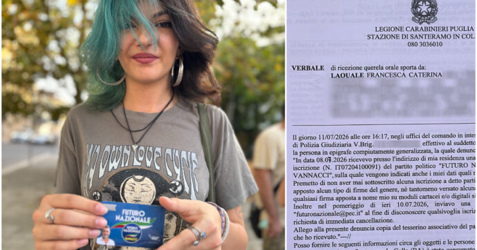 Copertina di “Così mi hanno iscritta a Futuro nazionale senza il mio consenso”. La denuncia di una ragazza del Barese: il caso dei vannacciani a loro insaputa