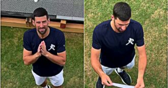 Copertina di “È una bambina”: il video di Djokovic che partecipa a un gender reveal a Wimbledon. Poi sorprende i futuri genitori con un regalo