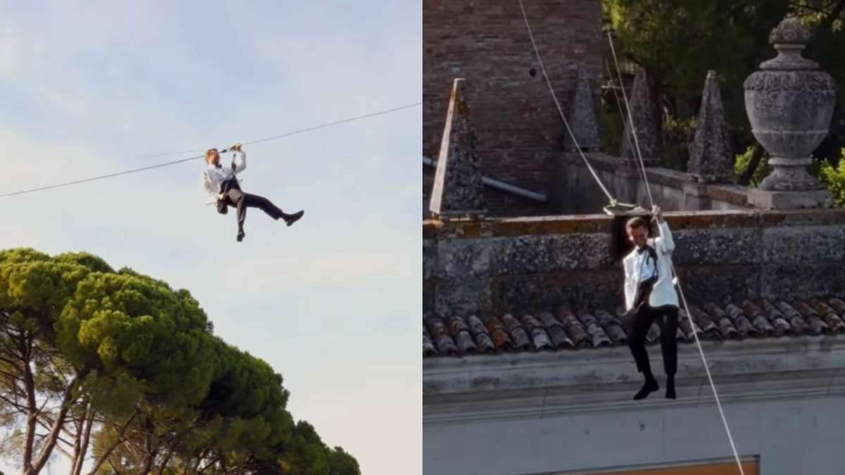 “Non dimenticherò mai quel momento”: lo sposo si lancia nel vuoto davanti agli invitati e trasforma le nozze in una scena da film di James Bond