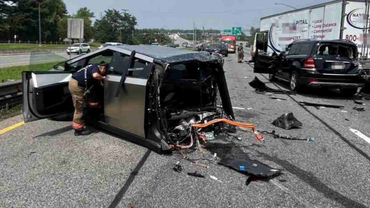 Un camion travolge dieci auto e distrugge un Cybertruck Tesla: il pick-up finisce spezzato in due, ma tutti gli occupanti escono illesi dall’impatto. Il video dello schianto