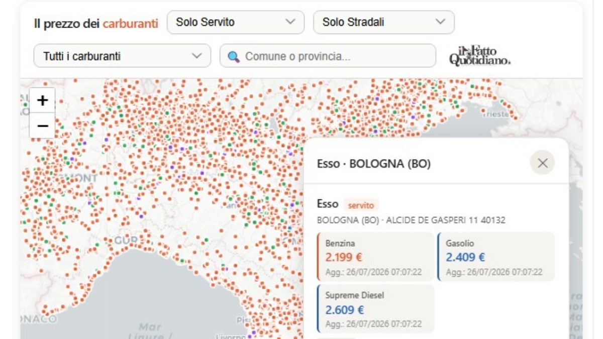 caro carburanti gasolio a 218 euro al litro lungo la rete stradale la mappa interattiva per trovare il distributore pi249 conveniente da Ilfattoquotidiano.it caro carburanti gasolio a 218 euro al litro lungo la rete stradale la mappa interattiva per trovare il distributore pi249 conveniente