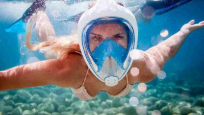 Copertina di “Si rischia la perdita di coscienza e anche l’annegamento. Non fatele usare ai bimbi sotto i 6 anni ma anche sotto i 25 kg di peso”: l’allarme del Ministero della Salute sulle maschere da snorkeling full face