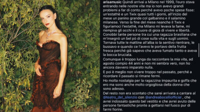 Copertina di “Una ragazza brasiliana m’insegnò un bel po’ di cose sulla vita e sugli uomini, tornava a casa all’alba che aveva fumato tanto e aveva la bocca bruciata”: la confessione di Arisa