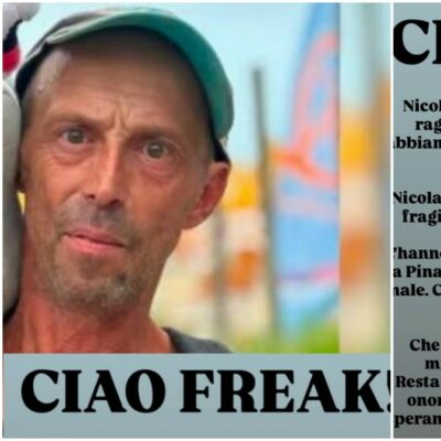 Copertina di Freak, massacrato di botte a Pinarella di Cervia. Il ricordo dello scrittore Enrico Brizzi: “Era un uomo fragile, non meritava odio”