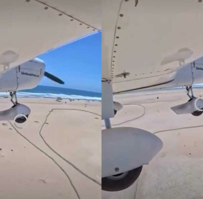 “Una manovra da brividi”: il motore dell’aereo si spegne in volo pochi minuti dopo il decollo. Il pilota decide di atterrare sulla spiaggia tra i bagnanti