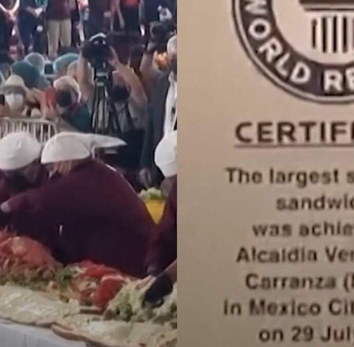 È lungo quanto un campo da calcio, pesa oltre una tonnellata e mezza e ha conquistato il Guinness dei primati: ecco il panino da record che ha stupito il Messico