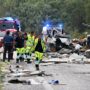 Copertina di Frontale camper-pullman sulla statale tra Terni e Rieti: sei morti e trenta feriti