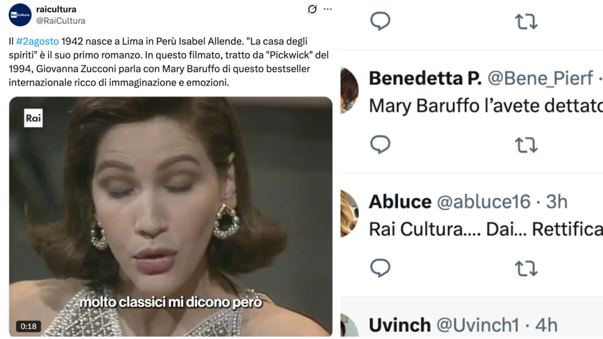 “Ma non esiste Mary Baruffo”, “Ma l’avete dettato con AI?”: su X di Rai Cultura si scatena l’ironia dei follower e a farne le “spese” è Melba Ruffo di Calabria