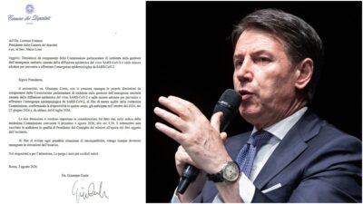 Copertina di Conte si è dimesso dalla Commissione Covid per essere audito, ma Lisei (Fdi) annulla la convocazione. M5s: “Incapaci o in mala fede”