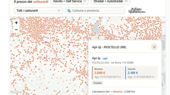 Carburanti, la mappa interattiva aggiornata dei distributori italiani per trovare il pieno più conveniente
