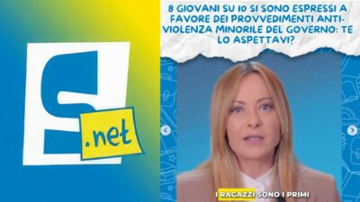 Copertina di Meloni vs. il Pd su Skuola.net, sito finanziato da Palazzo Chigi