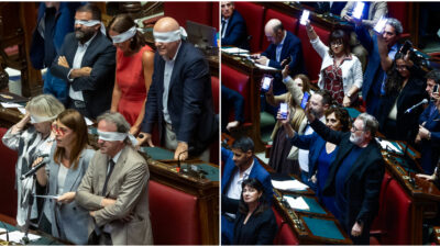 Copertina di Chat Delmastro, il voto alla Camera. Conte: "Meloni non ci mette la faccia". Schlein: "Ha detto che non avrebbe più coperto nessuno"