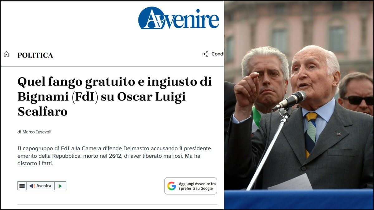Bignami fa arrabbiare il mondo cattolico per le parole su Scalfaro: “Sfondato il muro del fango e del livore”. Il nipote dell’ex presidente: “Un intervento così è da gente alla canna del gas”