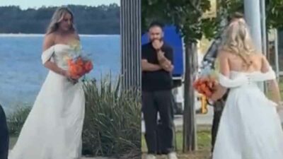 Copertina di La sposa va in crisi prima del matrimonio: un’ora di attesa all’altare con sposo, invitati e testimoni senza parole. ll video fa il giro del web