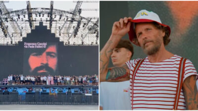 Copertina di “Guccini ha messo parole dove non c’erano ancora”: Jovanotti omaggia l’artista scomparso sul palco con la famiglia, i collaboratori e musicisti – IL VIDEO