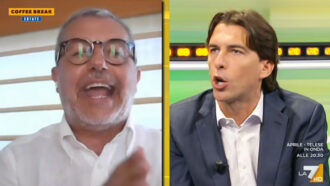 Copertina di Delmastro, lite Nevi-Onorato. “Populisti, inseguite il M5s”. “Vergognatevi, voi di Forza Italia siete diventati i camerieri di Vannacci e Meloni”. Su La7