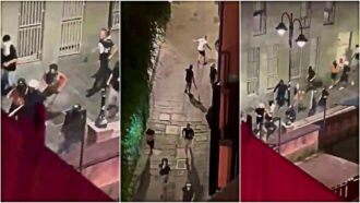 Copertina di Spranghe, petardi e fumogeni: ultras incappucciati seminano il panico in centro, paura a Genova. Era una “spedizione punitiva” – Video