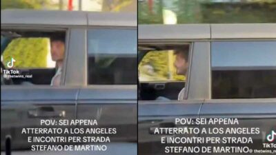 Copertina di “Sei appena atterrato a Los Angeles e incontri per strada Stefano De Martino”: il video dei turisti italiani è virale