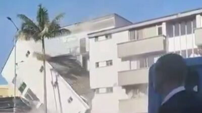 Copertina di Terremoto in Colombia, prima il boato e poi le urla: il momento esatto in cui un edificio crolla davanti all’università di Manizales