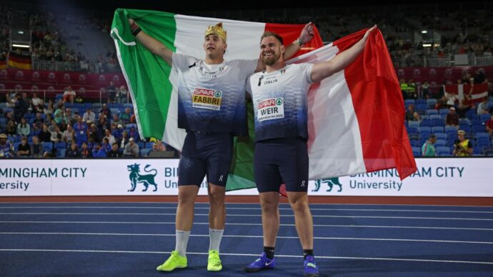 Europei di atletica, subito doppietta per l’Italia: nel getto del peso Fabbri domina, l’argento va a Weir